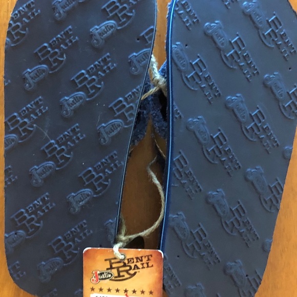 NWT - JUSTIN BENT RAIL FLIP FLOPS SHOES - Picture 2 of 2